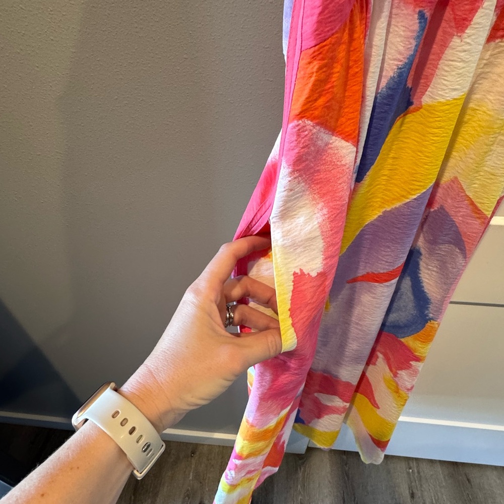 Colorful Strappy Midi Dress - Picture 5 of 8